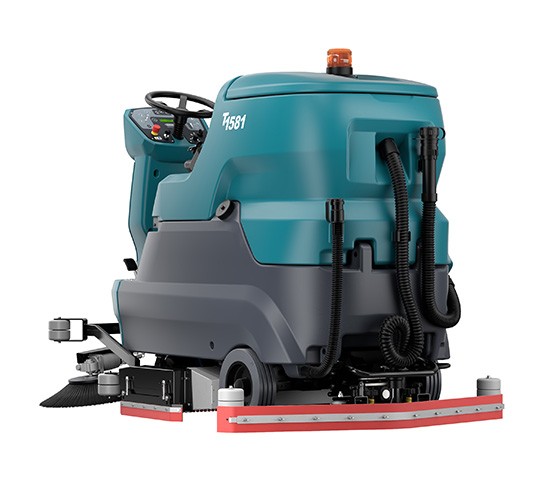 T1581 Ride-On Floor Scrubber Back Left